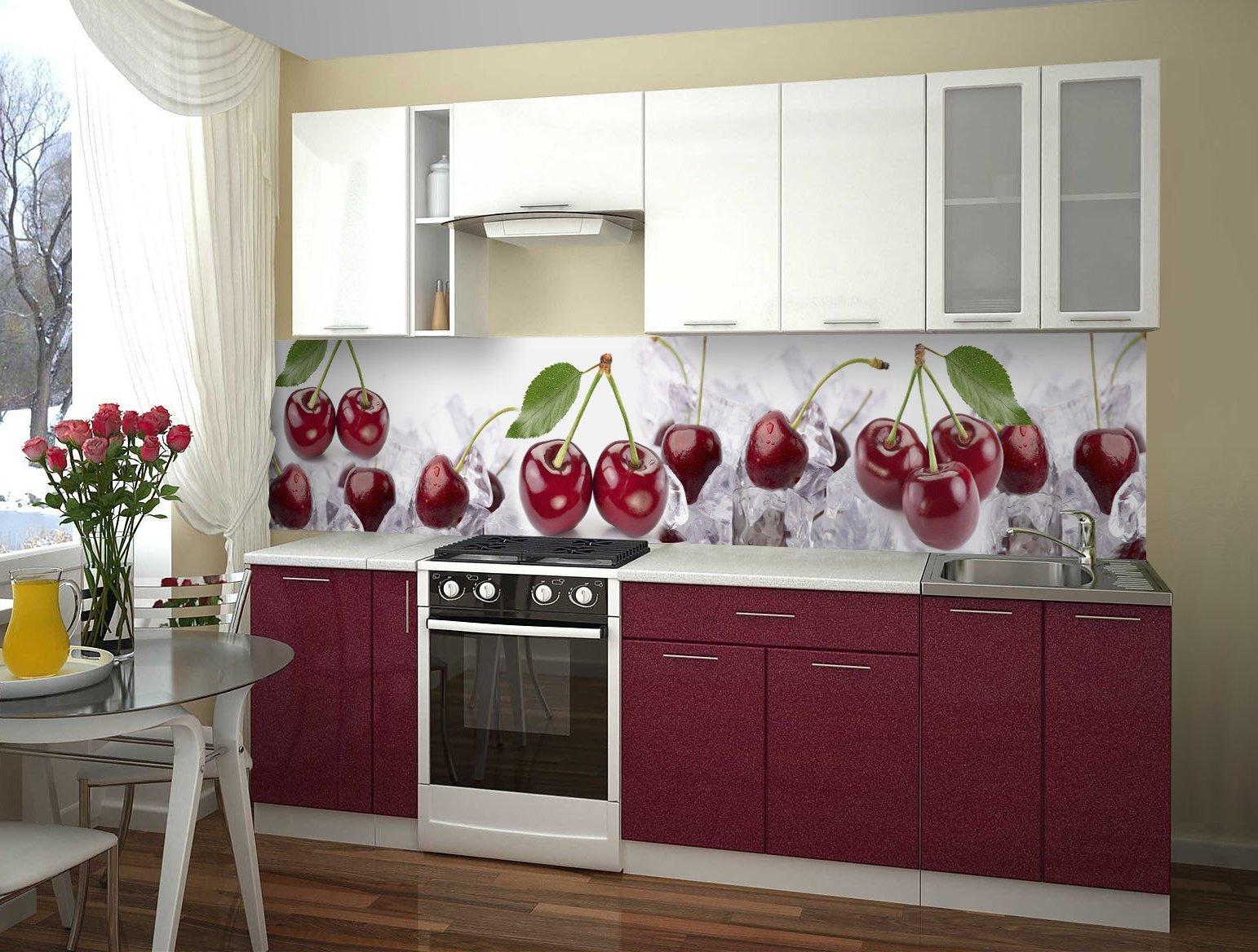 Кухонный гарнитур МДФ Вишня. Угловая - купить в Перми в интернет-магазине Эстель